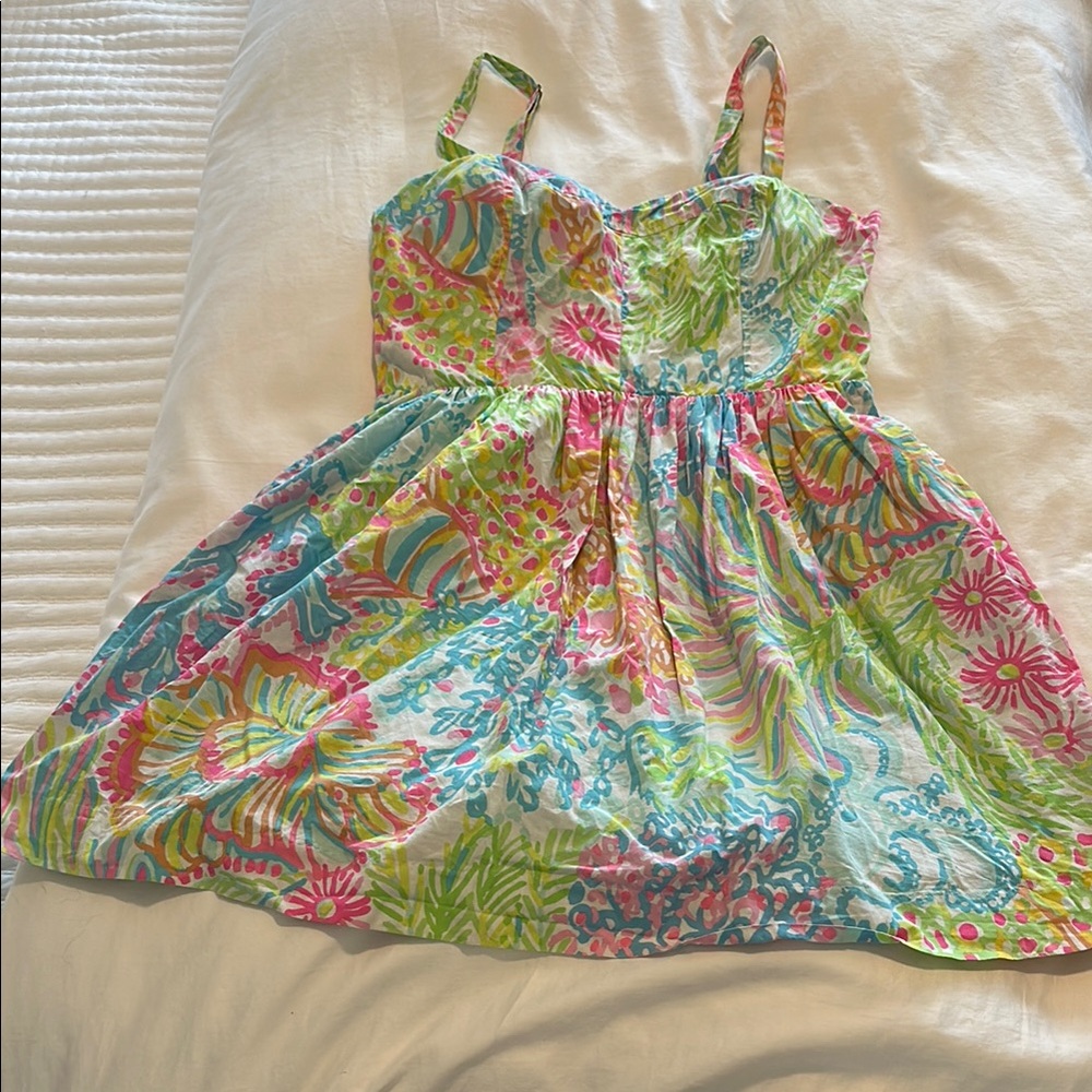 Lilly Pulitzer Pink and Green Sundress Resort Wear